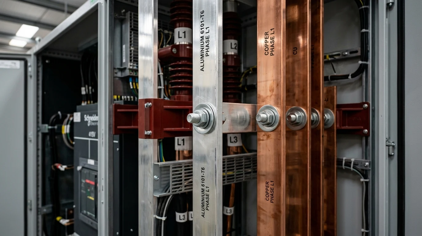 Aluminium Busbars vs. Copper Busbars: 6101-T6 Sizing, Ampacity Rating & Switchgear Cost Analysis
