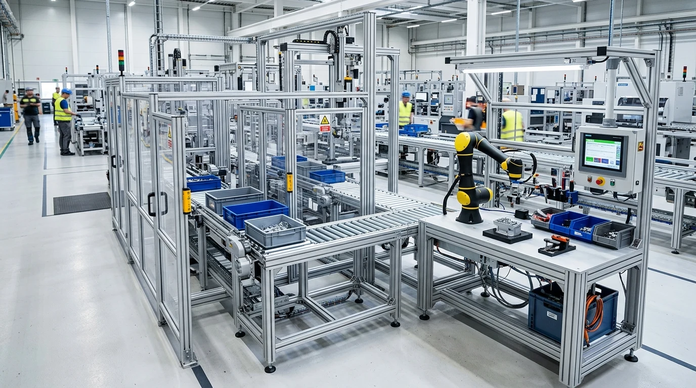 Industrial Aluminium T-Slot Profiles & Modular Automation Framing: Sizing, Load Deflection & Assembly Guide